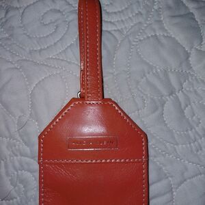 Alicia Klein Tangelo Leather Luggage Tag